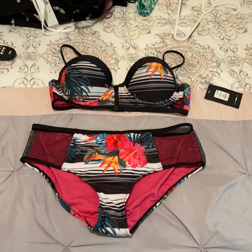 Fashion Nova Pink Tropical Two Piece!